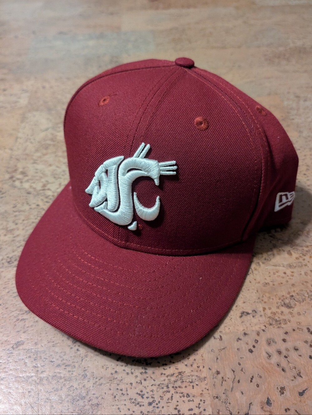Washington State Cougars NCAA New Era 59FIFTY 5950 Fitted Hat Cap 7 3/4